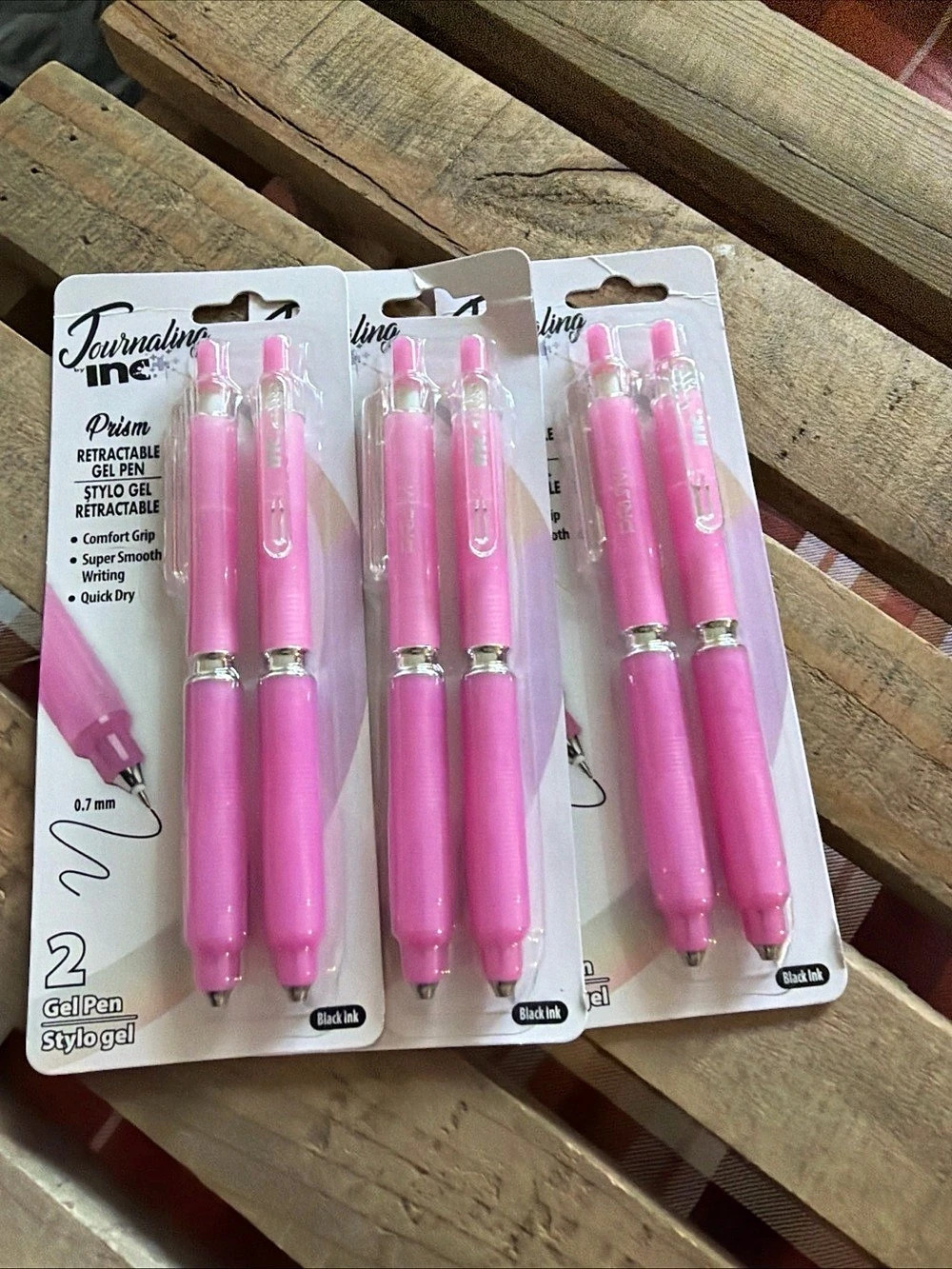 Tawndling Inc. Prism Retractable Gel Pen. Pink Gel Pens 0.7 mm NWT